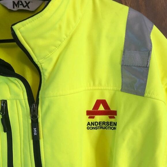 Max Mens Jacket Yellow Black Andersen Construction Workwear PPE 2XL - Picture 4 of 11